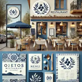 Identité de marque restaurant de Méditerranée